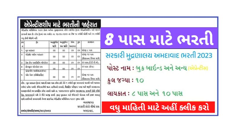 Government Printing Office Ahmedabad Recruitment 2023
